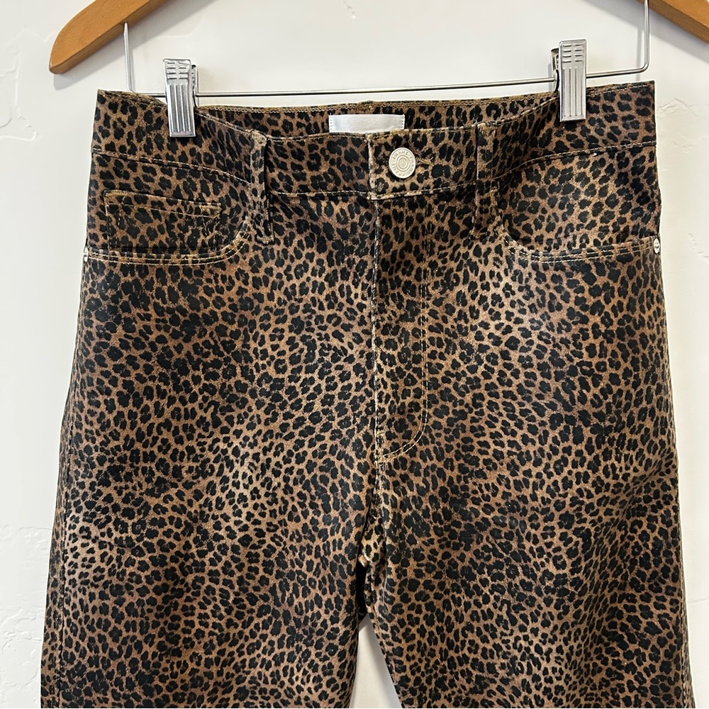 Frame Denim Leopard Print Skinny Jeans - Brown - Picture 3 of 9